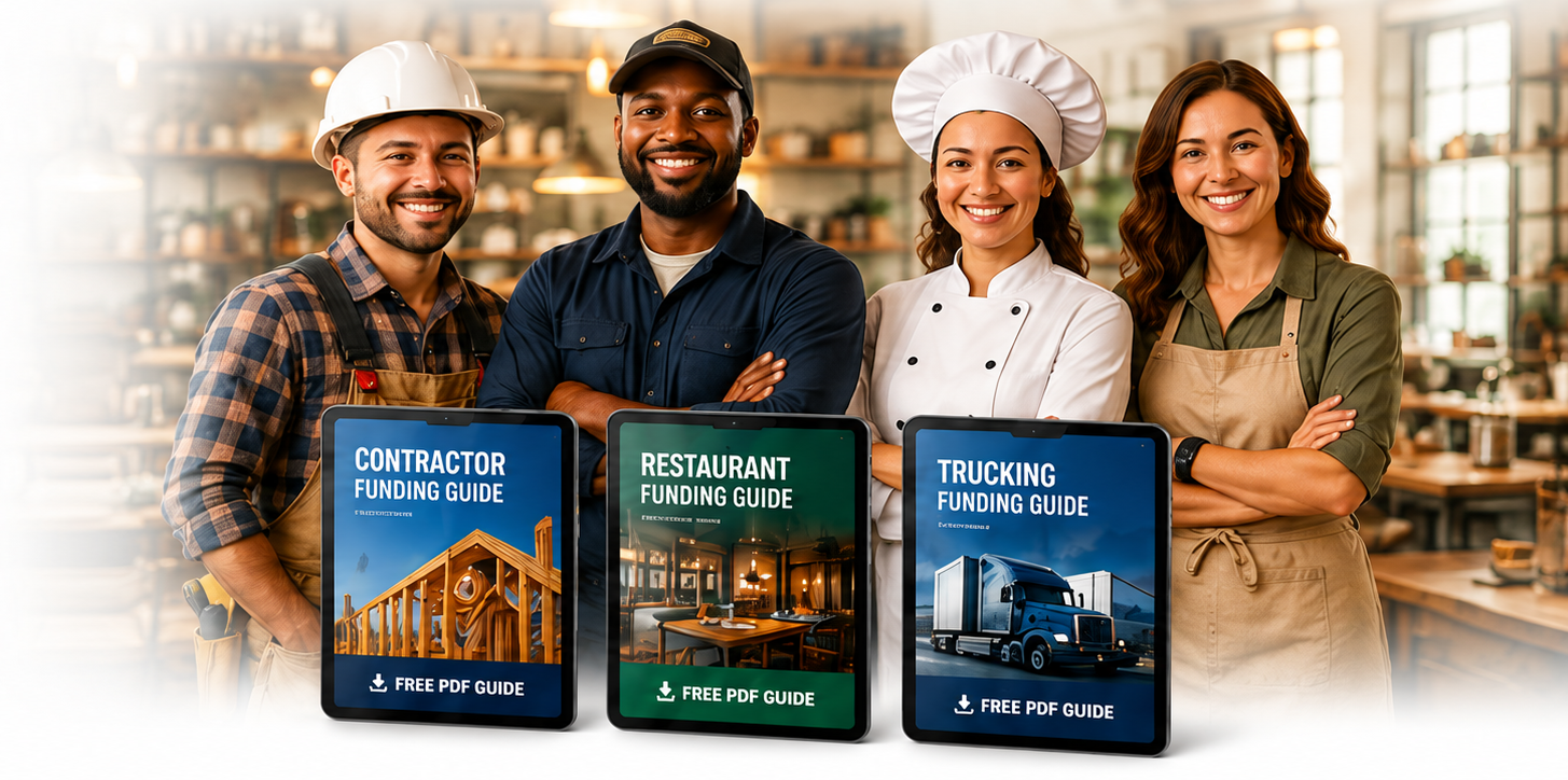 Business owners with free funding guides